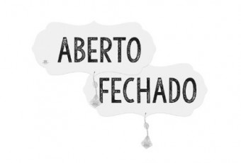 P12135 MÓBILE DE PAREDE INDICATIVO ABERTO/FECHADO 15X27