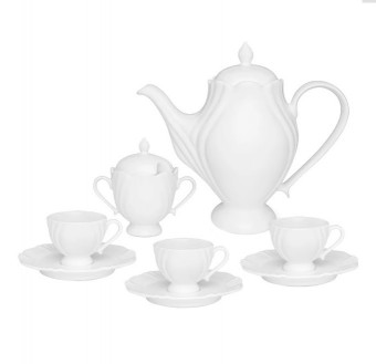 002972 cj. de cafezinho 14pcs - white - wt14-9801