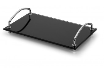 800715/PR BANDEJA ORGANIZADORA DE BANCADA PRETA 15X25CM