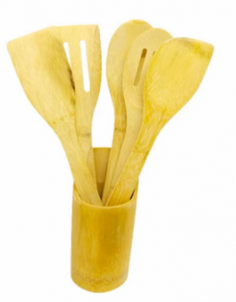 XH5 KIT UTENSILIOS COZINHA 6PC BAMBU