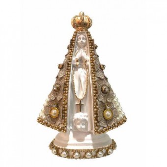 MA-20B N.SRA.APARECIDA BRANCA C/RENDA 20 CM