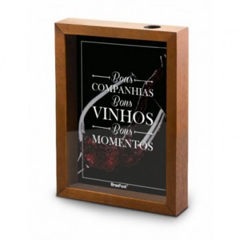 2164 QUADRO VIDRO ROLHA 17X27 - BOAS COMPANHIAS