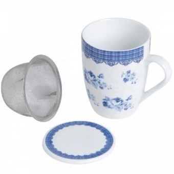 2177 caneca infusor 310ml porcelana caixa presente