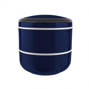 Lb4052-az marmita lunch box para microondas dupla azul