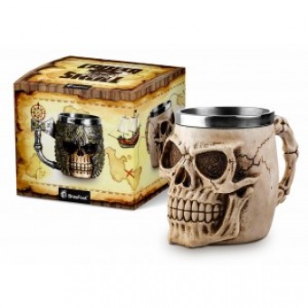 5781 caneca resina - skull head