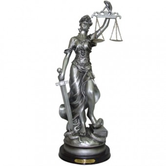 54276-1 DAMA DA JUSTICA 16CM PRATA
