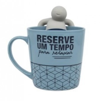 10024277 CANECA INFUSOR 350ML RELAXAR PORCELANA