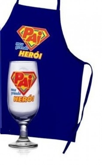 1538 CJ.TACA FLORIPA + AVENTAL PAI MEU GRANDE HEROI CX