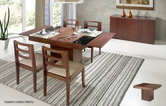 4041 - MESA ELÁSTICA JATIÚCA 76cm (alt) x 80cm (larg) x 110/168cm (comp)