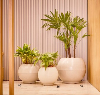 5078 VASO BOLA LISO 52 BRANCO MARMORE