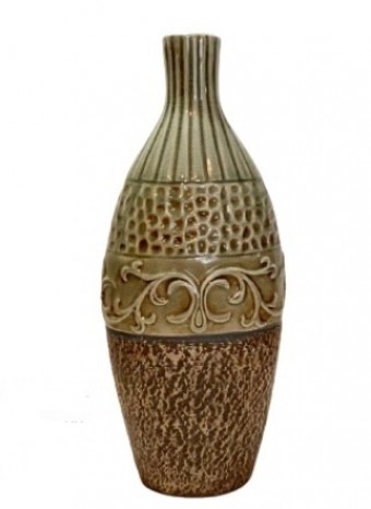 G023 VASO BOCA ESTREITA RUSTICO GDE 45*20*11 CM 2100GRS