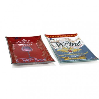 7939 CONJ. 2 TRAVESSAS RETANGULARES QUEIJO E VINHO