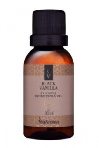 Essencia hidrossoluvel 30ml black vanilla- via aromas