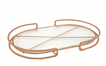 803127/CN BANDEJA ORGANIZADORA OVAL COBRE