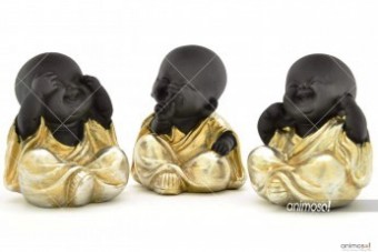 4620 ENFEITE BUDA C/3 PCS SABIO POLIRESINA 7CM