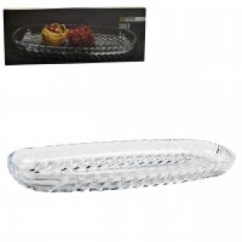 BM1077 PRATO OVAL EM VIDRO 40X14 CM