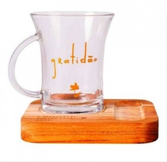 35112 caneca 210ml com base de madeira - naturals