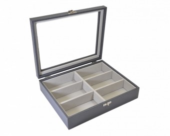 244 caixa p/ oculos 6 divisorias