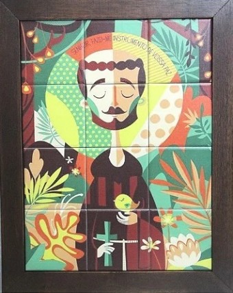 3093ag-030 quadro azulejo são francisco 48x38cm