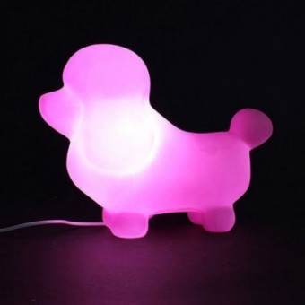 Luminaria cachorro fifi rosa