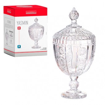 PTCH-008 POTICHE DECORATIVO DE VIDRO YASMIN 32 CM