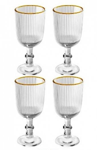 20640 JG TACA 4PC LICOR 75ML FIO DE OURO VDR