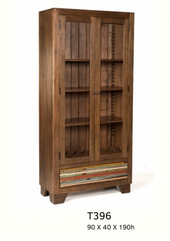 T396 CRISTALEIRA GAVETA FILETADA. ( 90x40x190)