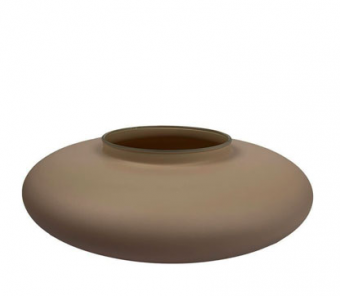 59-10496 VASO VIDRO TERRARIO CAPPUCCINO FOSCO 38X18 CM