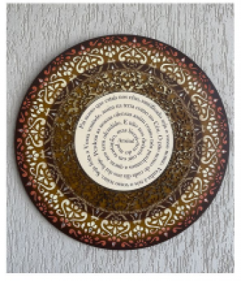 TX28465-MANDALA ZARA VERMELHA PAI NOSSO AREIA