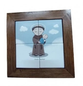 3094ap-044 quadro az. p- santo antonio 20cmx20cm