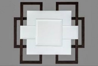 E85 QUADRO COM ESPELHO 70X80CM imbuia