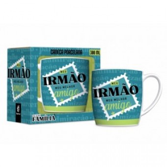 14115 CANECA PORCELANA URBAN 300ML FAMILIA - IRMAO AMIGO