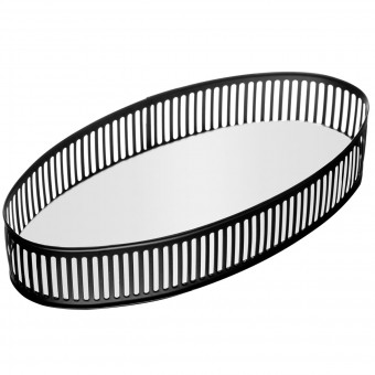 220783 BANDEJA C ESPELHO 32X17X5CM METAL