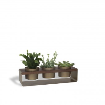 DOIP01.3270.LIS SUPORTE DE ACO CACHEPOT TRIO - DOURADO