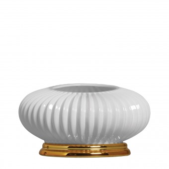 4256 CACHEPOT GRD BCO OURO