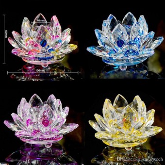 22030 ornamento de vidro flor lotus