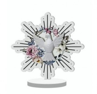 P20115 ENFEITE DE MESA RECORTADO ESPÍRITO SANTO FLORAL ESPECIAL 19X19