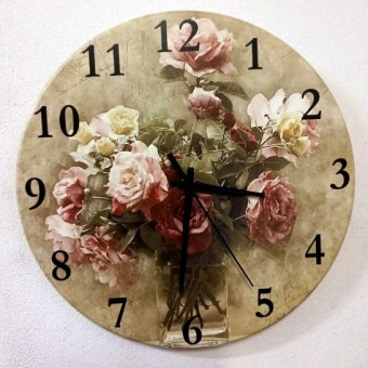 1700-047 RELOGIO RED. FLORAL 28CM DIAM. 6MM