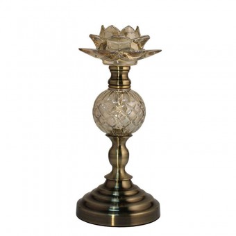 4510202 CASTIC BRONZ STAR M - 12,5 x 12,5 x 28,5 cm ( vidro - metal )