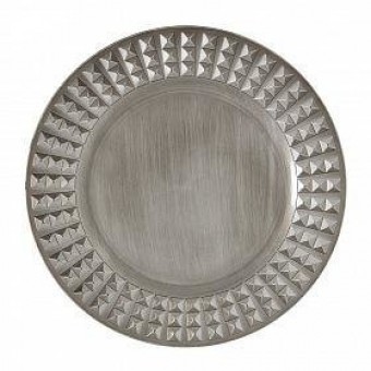 151759U Sousplat Galles Diamonds Silver Antique