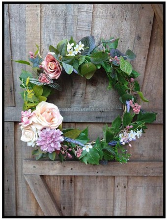 7703 Guirlanda Flores e Verdes