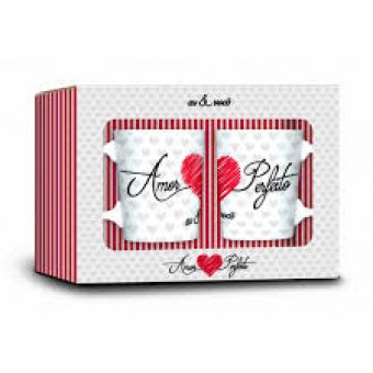 1480 CONJUNTO 2 CANECAS - AMOR PERFEITO