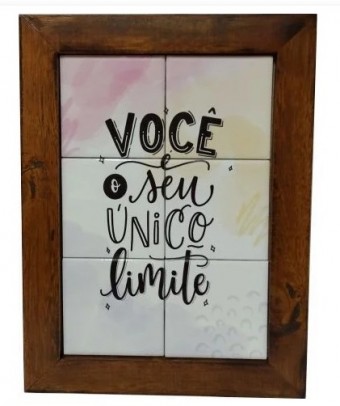 3093am-098 quadro azulejo limite 30x20cm