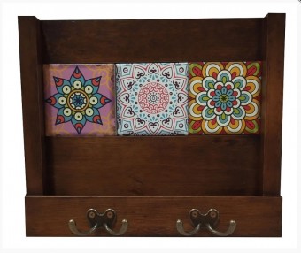 2100-004 PORTA CARTAS E CHAVES VITRAL 34X29X5CM