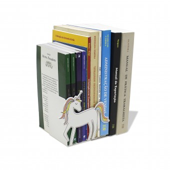 Br01.2613.br suporte de aco p/livros unicornio