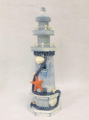 Gr-1583 - objeto de decoracao, farol nautico decorativo -tamanho: 26cm - material: plastico