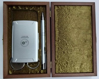 72975 kit caneta/chaveiro/calculadora cx. mdf eng. mecânica