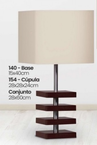 140 TB ABAJUR QUADRADO TABACO CUP TEC BEGE