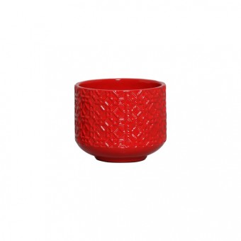 6492 CACHEPOT EGIPCIO MED VERMELHO