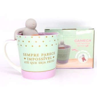 10024123 CANECA 350ML C/ INFUSOR P/ CHA IMPOSSIVEL